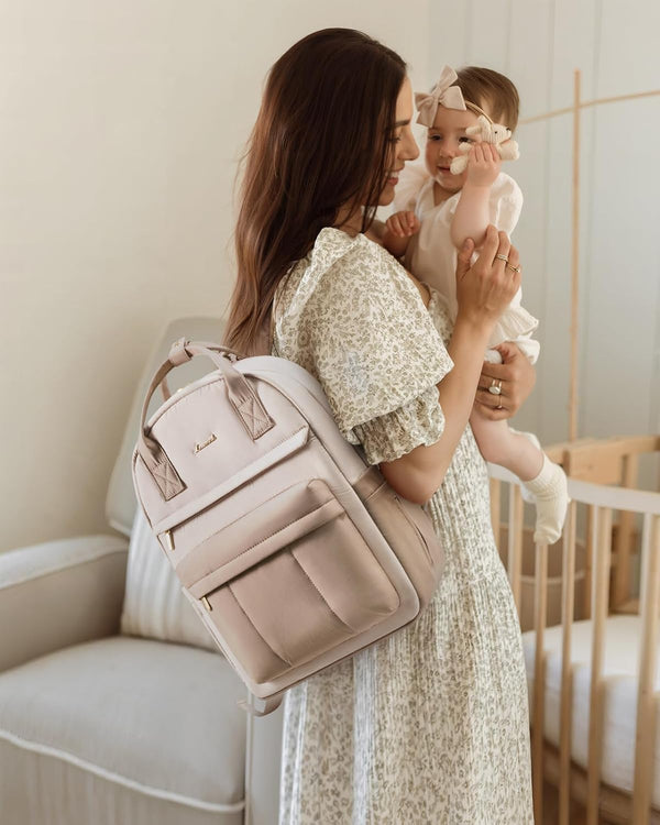 LOVEVOOK Changing Backpack Baby Changing Bag- Beige Khaki