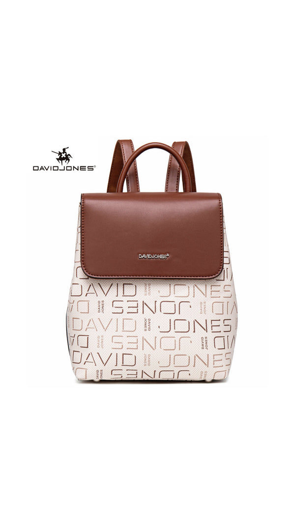 David Jones PU Leather Backpack Bag