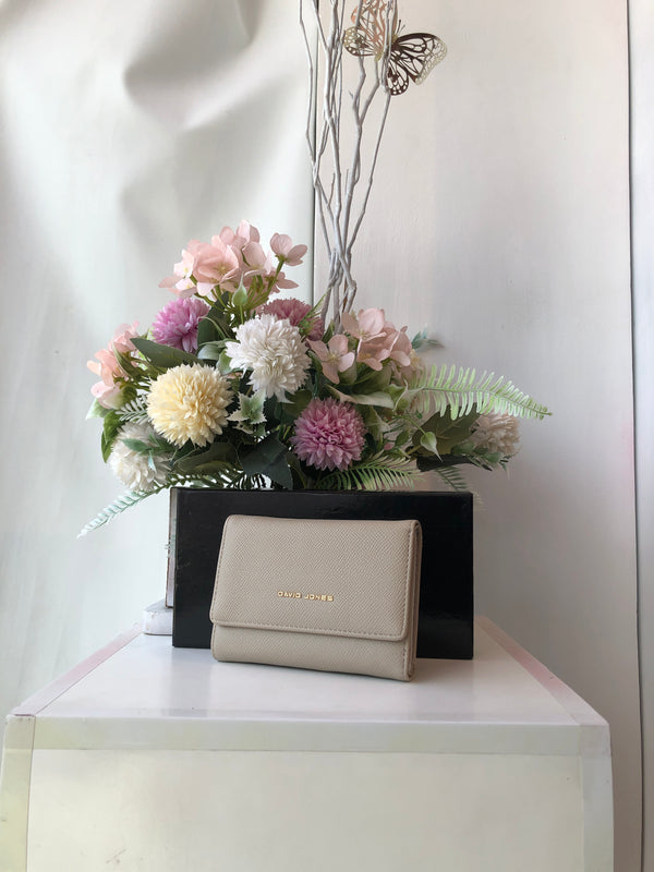 David Jones Mini Wallet - Beige