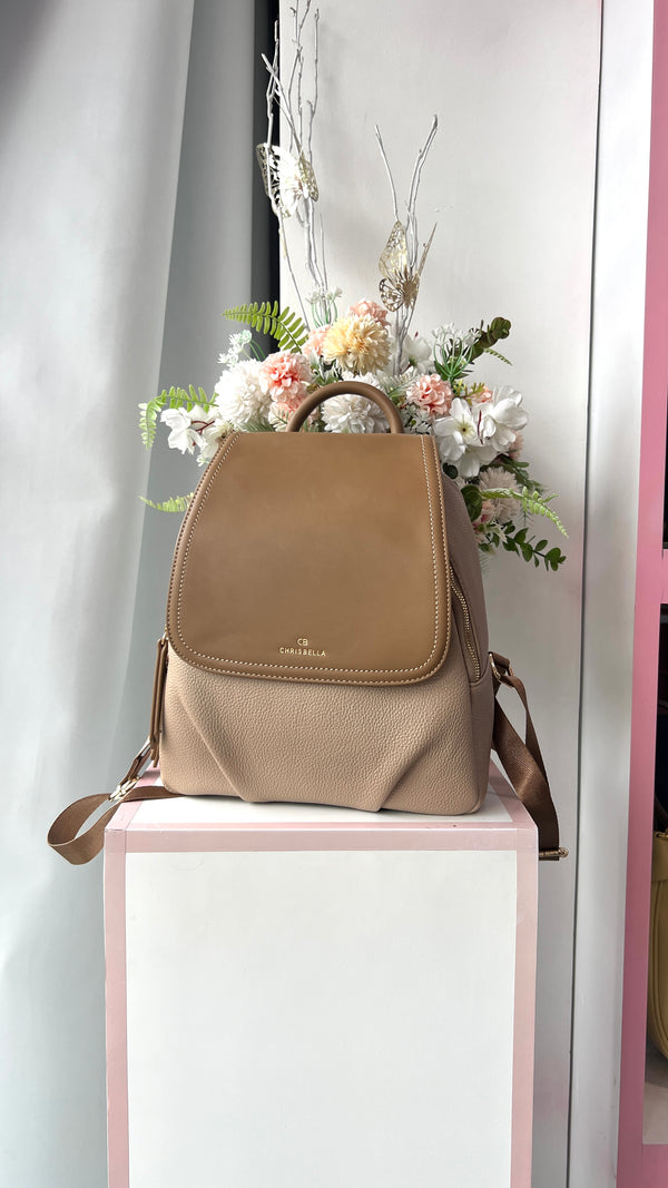 Chrisbella Backpack- Brown